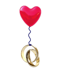 Herzluftballon Hochzeit